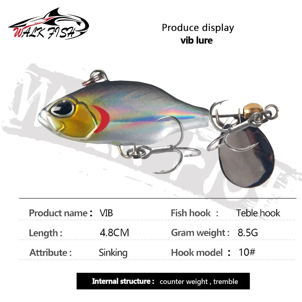 WALK FISH Tractor Cebo giratorio VIB – Cuchara dura para pesca - imagen 4