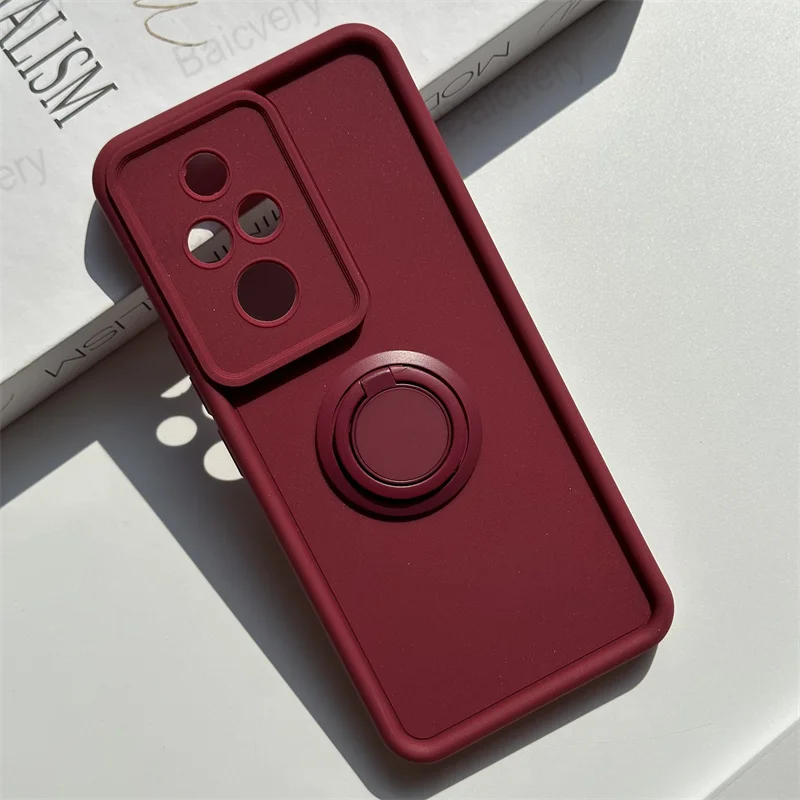 Casing For Honor 200 ELI-AN00 Pro ELP-AN00 200 Lite With Bracket Soft TPU Colorful Matte Border Protection Lens Cover