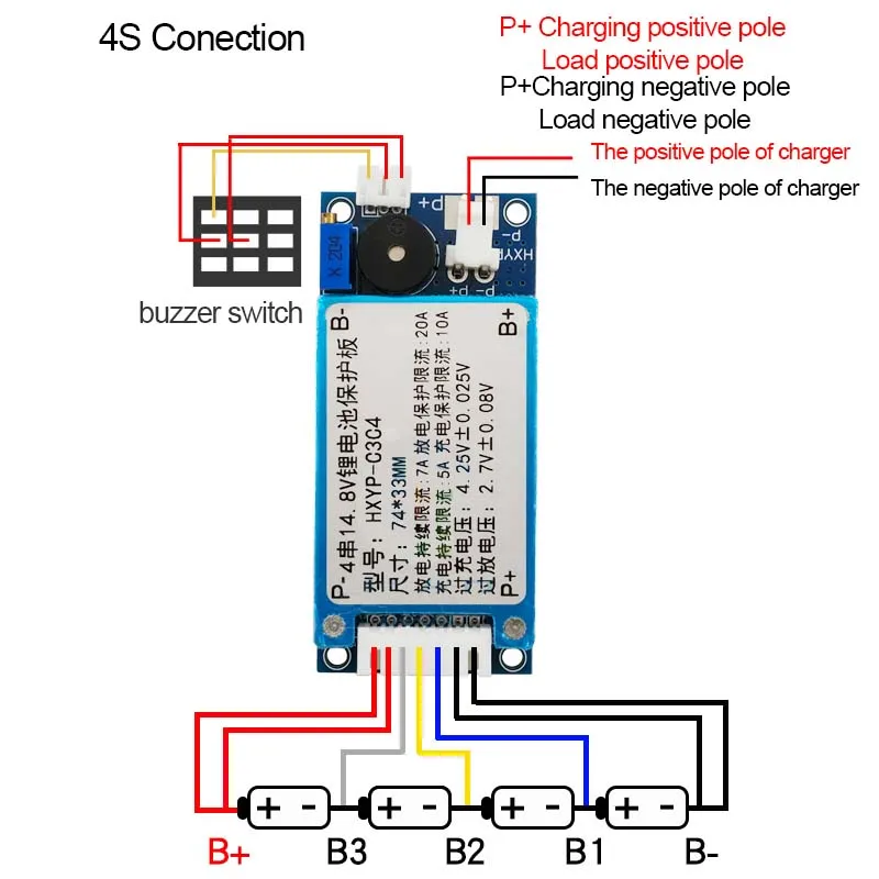 Heltec 3S 4S 7A 12V 16V płyta ochronna 3.7V 18650 bateria litowa z regulacją temperatury
