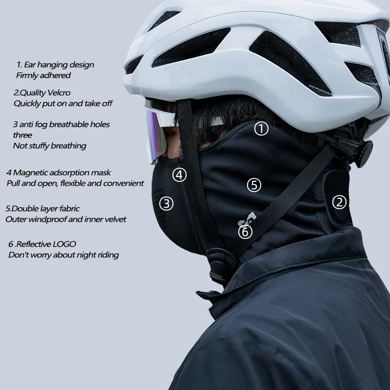 Autunno Inverno Maschera da ciclismo Sci Sci Protezione per il viso Biker Bandana Casco caldo Cappucci da uomo Attrezzatura da trekking Moto BuffGoods