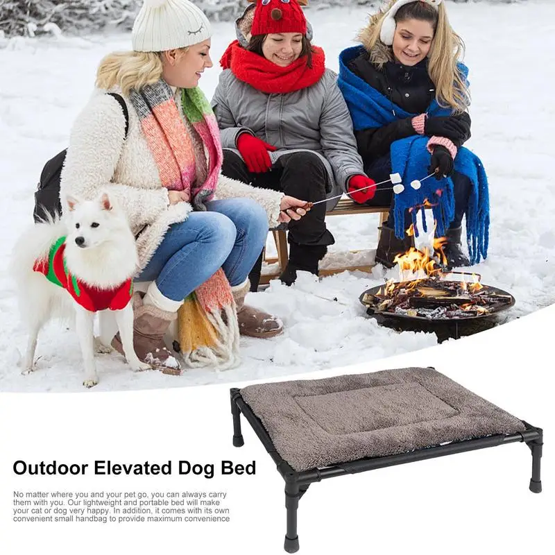 Elevated Dog Bed Universal Large Outdoor Dog Bed Portable Durable 1680D Oxford Fabric Extra Carrying Bag For Camping Or Beach