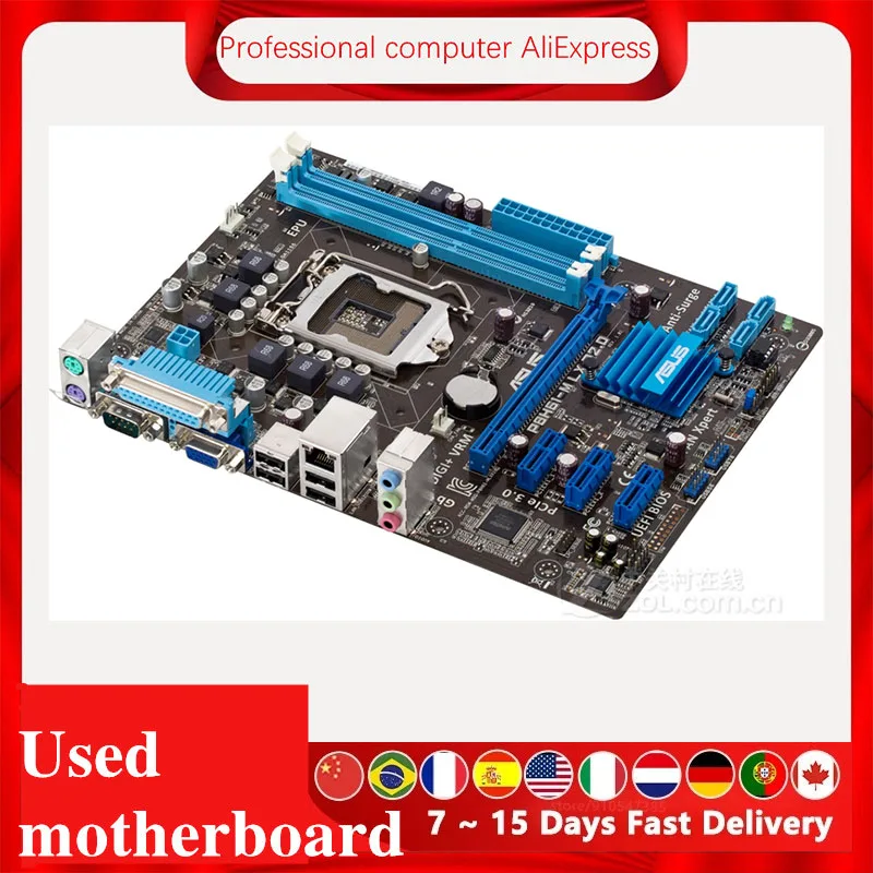 For ASUS P8H61-M LX R2.0 Desktop Computer Motherboard LGA 1155 DDR3 16GB For Intel H61 P8H61 Desktop Mainboard  SATA II  Used