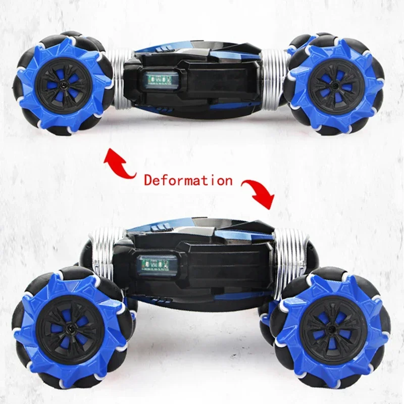 Rc Stunt Car Dual Remote Control Watch Gesture Sensor Drift 2.4GHz 4wd Rotation Deformation Electric Toy for Kids Boys Christmas