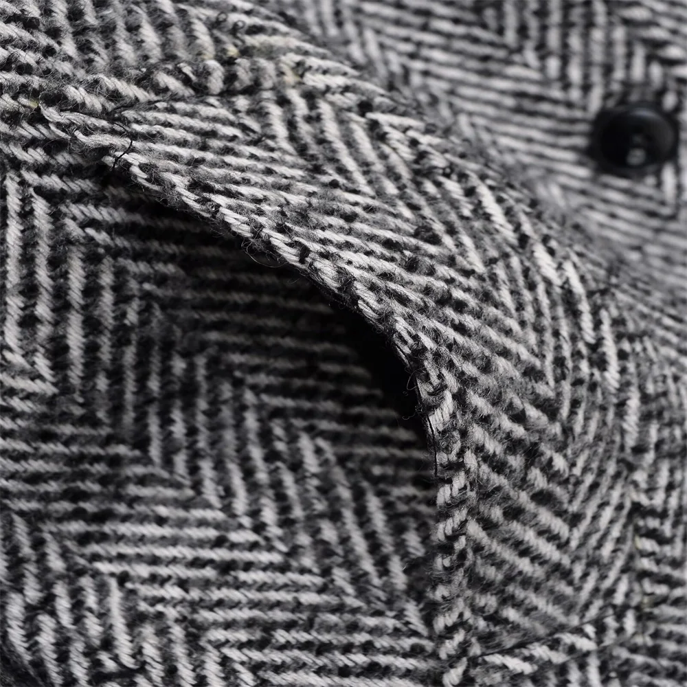 European and American style autumn and winter new women's fashionable herringbone diagonal coat jacket