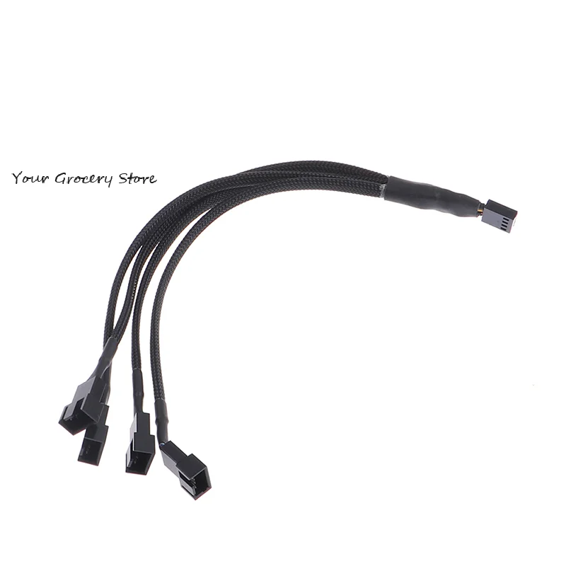 Répartiteur de ventilateur PWM, câble adaptateur 4 broches 1 à 1 2 3 4, câble séparateur de ventilateur CPU d'ordinateur
