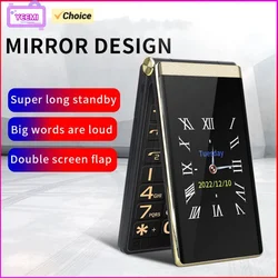 Yeemi M1 Brand New GSM 2G Flip Mobile Phone 2.8inches MTK Dual SIM Card Double Display FM Mp3 Mp4 Micro USB Torch CellPhone