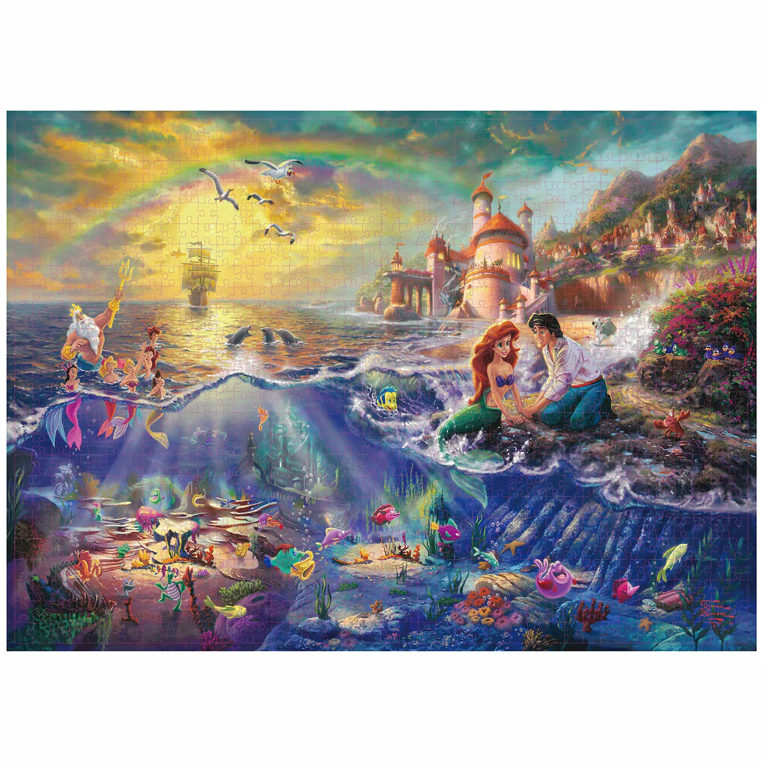 1000 Teile Meerjungfrau-Puzzles für Erwachsene, Heimdekoration, Spiele, Familienspaß, Bodenpuzzles, Lernspielzeug für Kinder