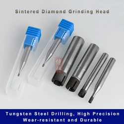 SDC Sintered Diamond Grinding Head 6/8/10/12mm Shank Grinding Machining Center Inner Hole Opening For Tungsten Steel Ceramic