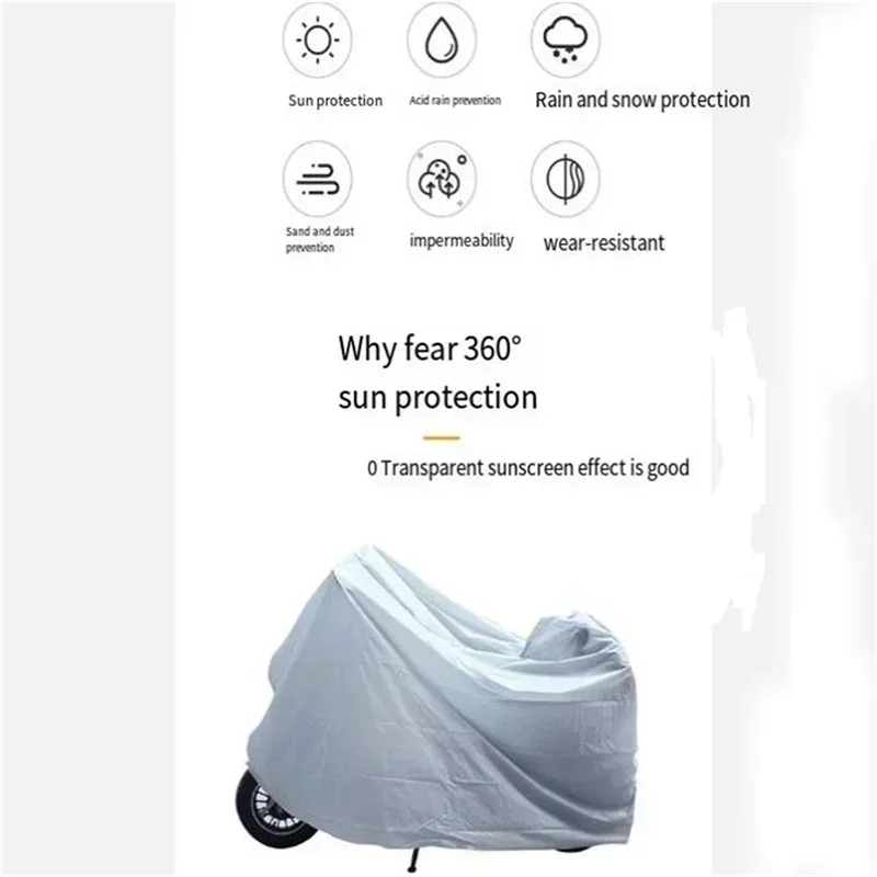 Full Coverage Waterproof Motorcycle Cover Heavy Duty Oxford Material Uv Resistant for Bicycles Electric Bikes Outdoor Bike image 5