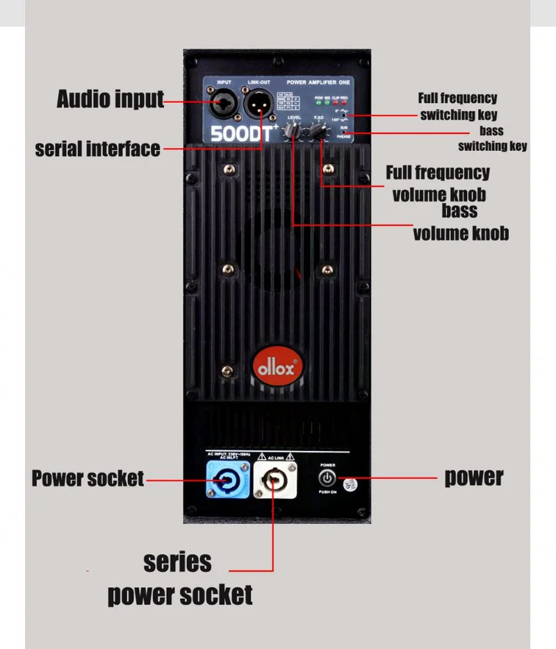 AOSHEN-500DTプロフェッショナルパワーアンプモジュール、サウンド機器用クラスd、アンプスピーカーシステム、500w