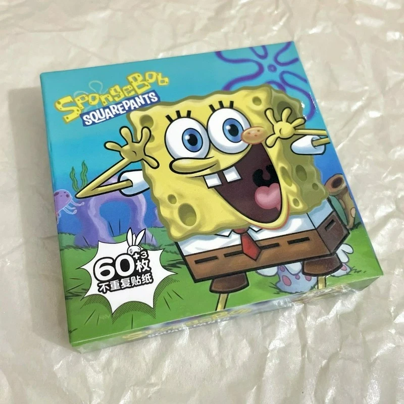 60枚スポンジボブ漫画かわいい防水ステッカーギフトボックス電話ケースコンピュータウォーターカップスーツケース装飾ギフト男の子と女の子へ。
