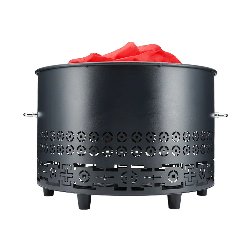 

New round simulation flame light LED simulation bonfire large electronic flame light stage simulation brazier