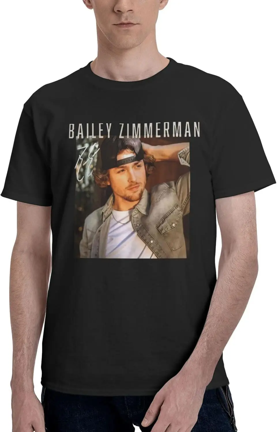 Bailey Music Zimmerman Shirt Men's Cotton Short Sleeve Printed T Shirt Casual T-Shirts Crew Neck Tee Shirt Tops Black