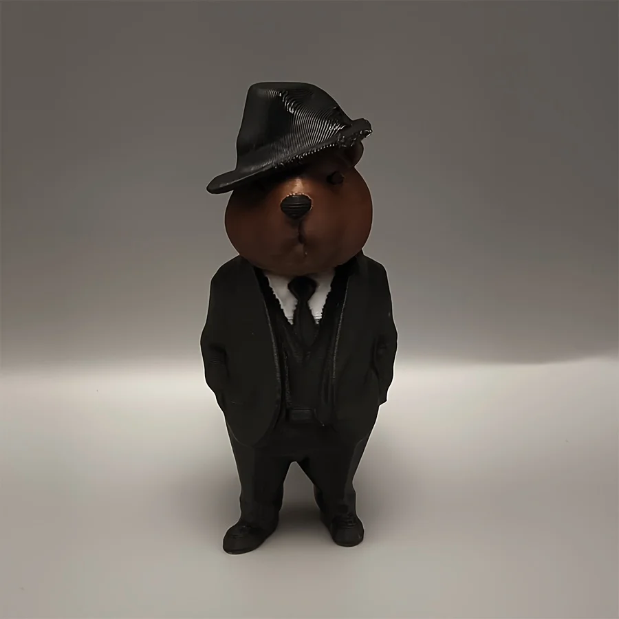 1 Piece 3D Printed  Hamster Statue – Animal-Themed, Summer Edition – Unique Gift, Suitable for Cafes, Offices, Bars, and as a Gift for Friends, Valentine's Day, Christmas, Gift (Collectible Statue), (Statue Ornament) Perfect for Halloween, Thanksgiving, or Christmas Gifts, Also Suitable as a Giveaway, Classmate Gift, Birthday Gift, Holiday Gift, Classroom Prize