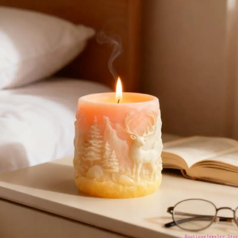 

E1PE Handmade Silicone Deer Planter Molds Jewelry Organizers Crafting Supplies