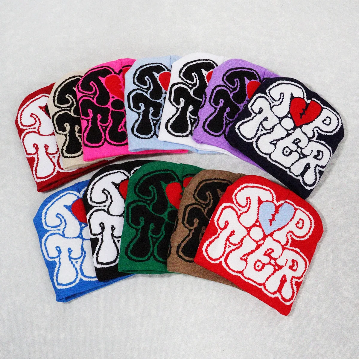 Letter Knitted Hats Autumn and Winter Warm Hip Hop Beanies Comfortable Street Versatile Fashion Personal Color Block