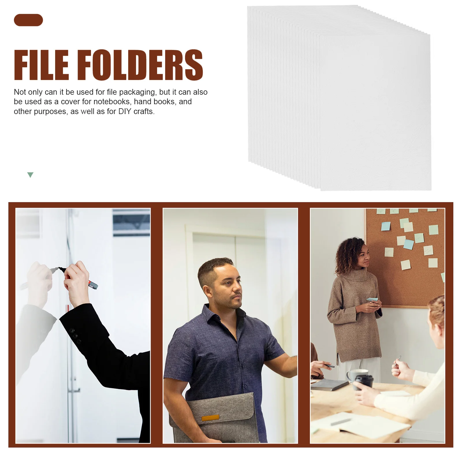 เอกสารครอบคลุม Binding ชุดกระดาษสํานักงานขนาดใหญ่ความจุ Elegant Design โน้ตบุ๊ค DIY แฟ้มโฟลเดอร์