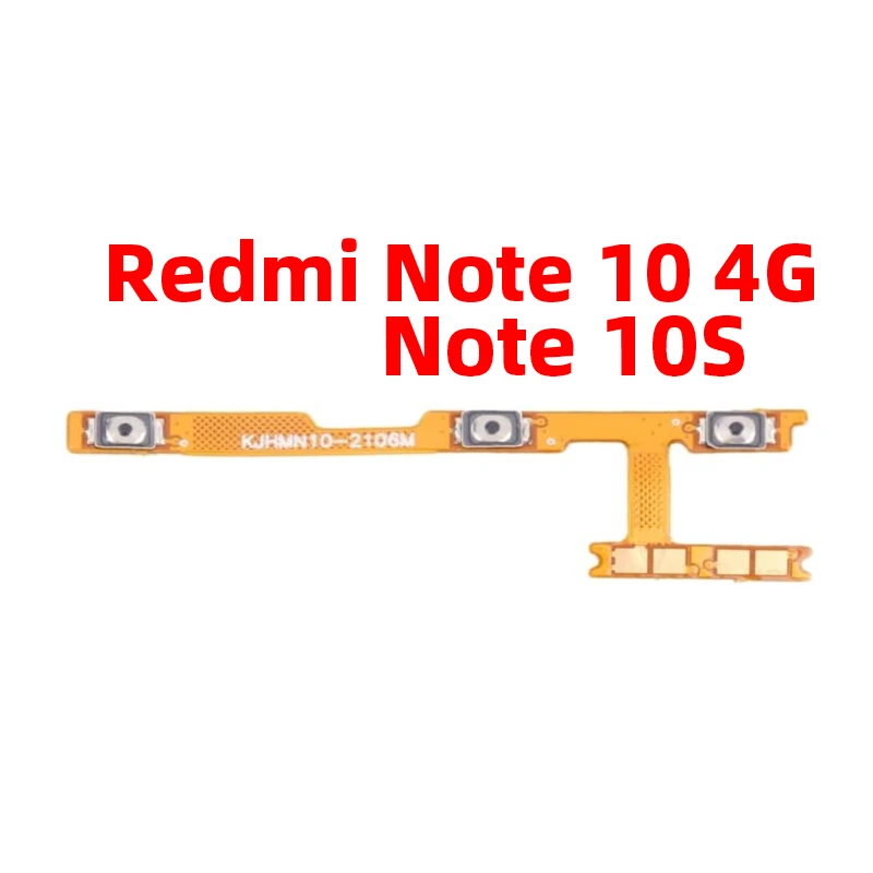 For Xiaomi redmi Note 10 Note 10S 4G Power ON OFF Volume Camera Key Button Switch Flex Cable Replacement