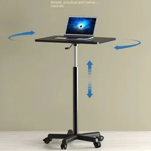 مكتب كمبيوتر قابل للتعديل مع عجلات دوارة ، صغير الحجم ، تصميم محطة عمل قائمة للمكتب المنزلي أفضل 10 مكتب كهربائي قابل للتعديل للمبيعات - رقم 10
