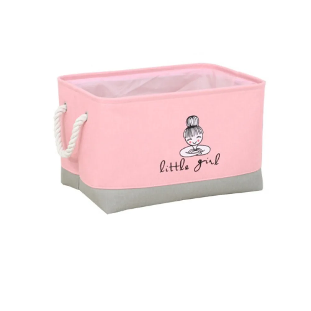 

Washing Organizer Cartoon Storage Basket Collapsible Space Saving Clothes Storage Bin with Handle Laundry Hamper Girls