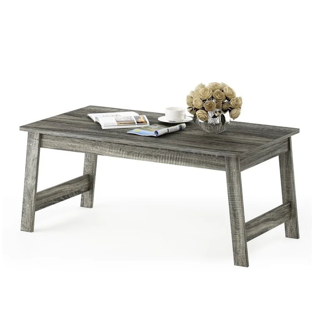 Sleek Coffee Table French Oak Grey Ample Storage Easy Assembly Durable Particle Board Indoor Living Room Furniture