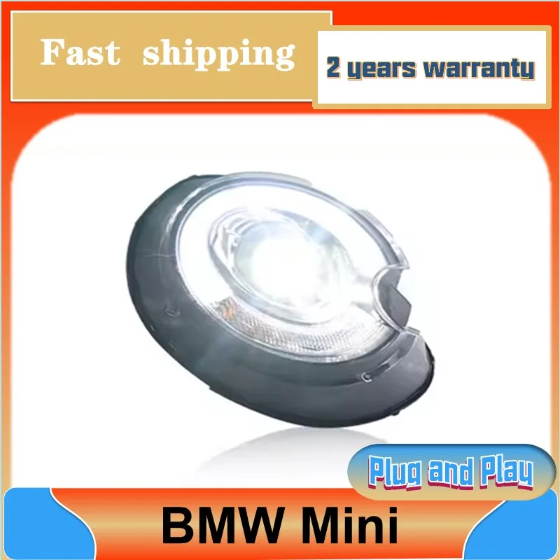 

Стайлинг автомобиля для Mini R55 светодиодные фары 2007-2013 Mini R56 фары DRL указатель поворота ближний свет линза проектора