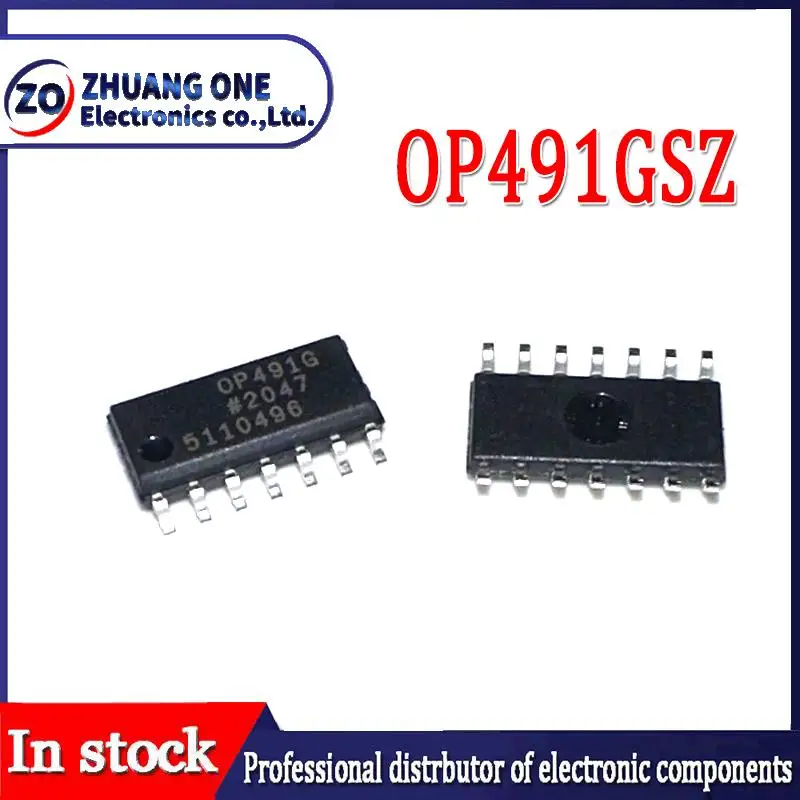 (10 ชิ้น) 100% ใหม่ OP491GSZ OP491 OP491G Sop-14 ชิปเซ็ต