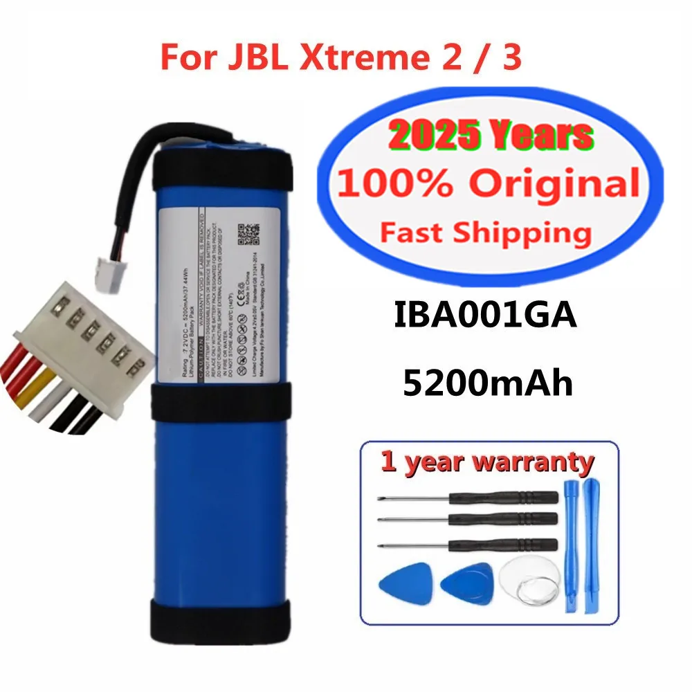 2025 Years New Original Player Speaker Battery For JBL Xtreme 3 2 Xtreme3 Xtreme2 5200mAh IBA001GA Loudspeaker Bateria Batteries