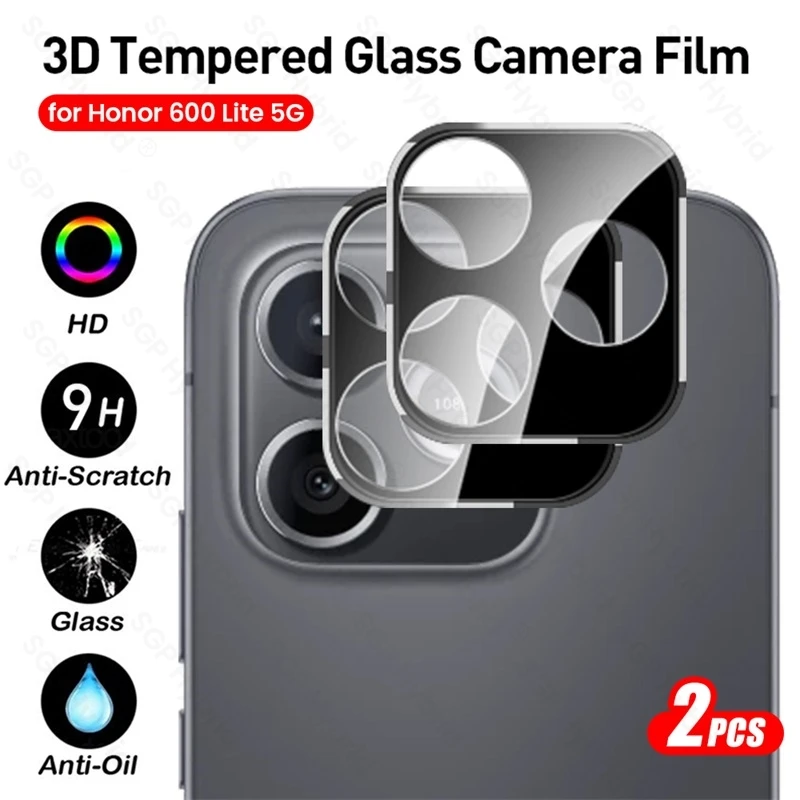 

Honar Honer 600 Light 2Pcs Integrated 3D Lens Glass for Honor 600 Lite 600Lite Honor600Lite 5G 9H Curved Camera Protectors Film