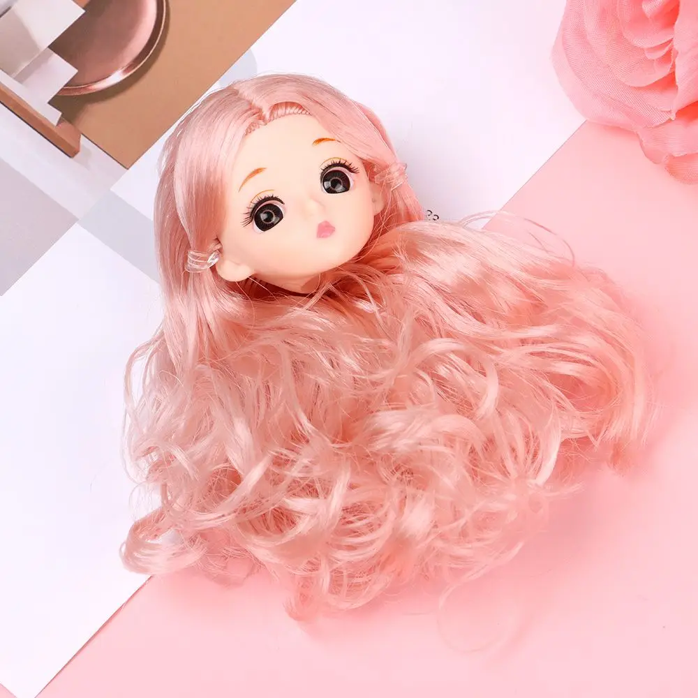 1/6 BJD Doll Head With Multiple Color Hairstyles For 16cm Doll Europe Red DIY Head Wear for Ancient Doll Accessories Toys