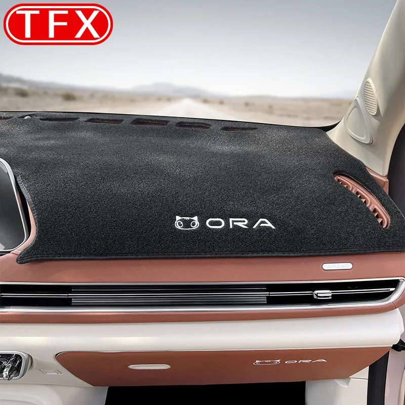 For ORA Funky Cat 2021-2023 Car Styling Dash Mat Dashmat Dashboard Cover Sun Shade Dash Board Cover Carpet Auto Accessories