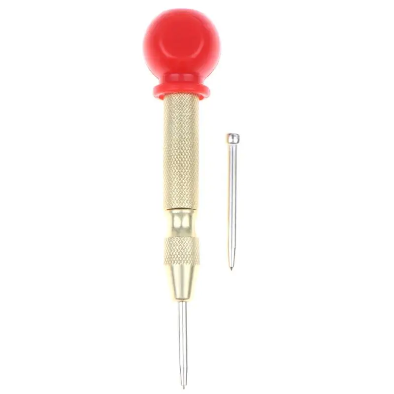 Automatic Center Pin Punch Woodworking Tools Spring Loaded Marking Metal Drill Bits Wood Press Dent Marker Tool