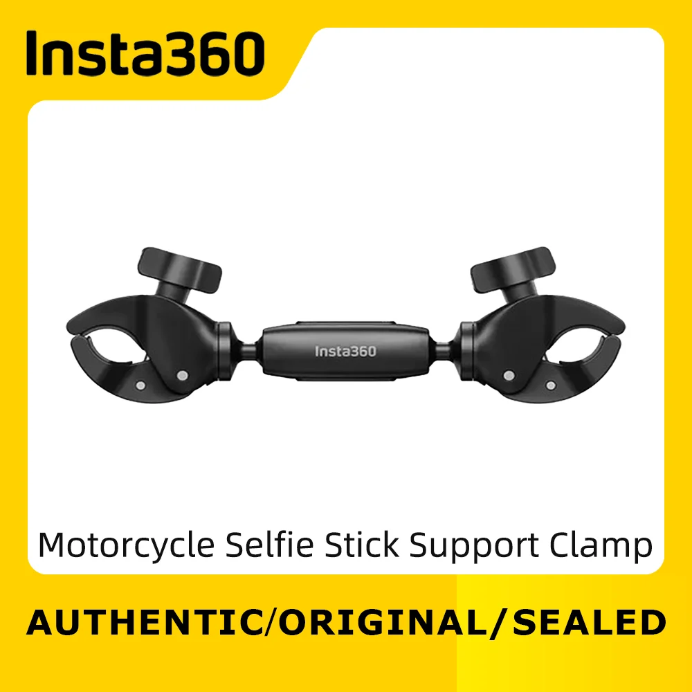 Original Insta360 Motorcycle Selfie Stick Support Clamp - X4/X3/ACE PRO 2 Action Camera Accessories