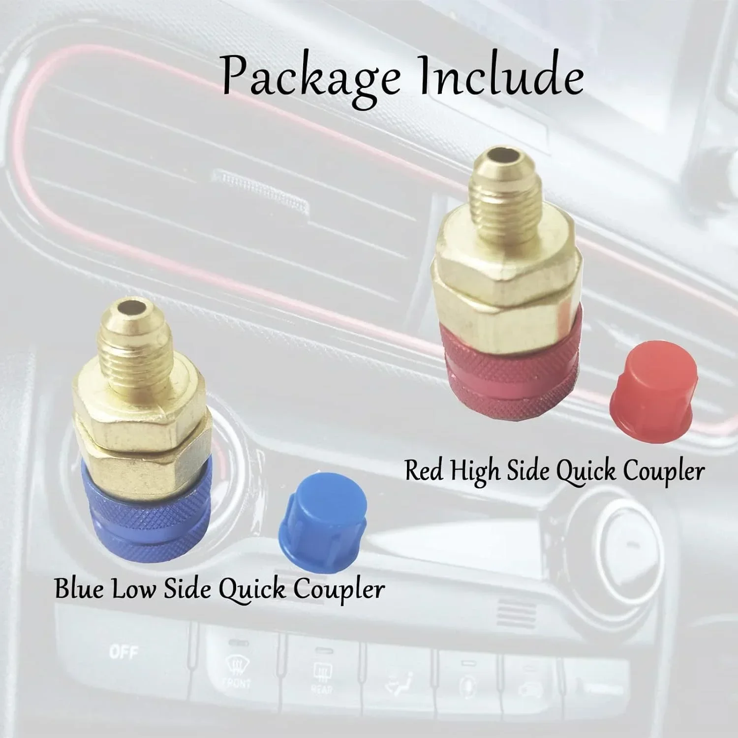 Essential for car air conditioning maintenance, R134a quick connector, low and high conversion adapter accessories