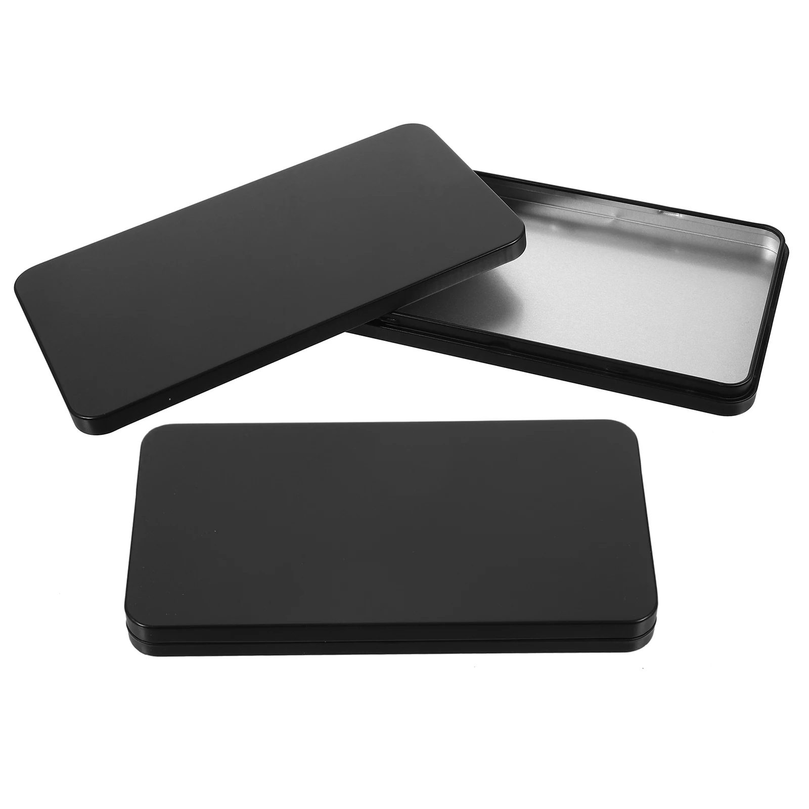 

2pcs Metal Storage MultiFunction Container Organizer Hinged Lid Cash Box Practical Small Size Craft Box Durability LongTime Use