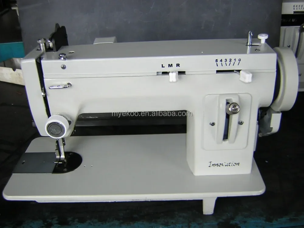 long arm 7''  flat bed home zigzag sail sewing machine with puller