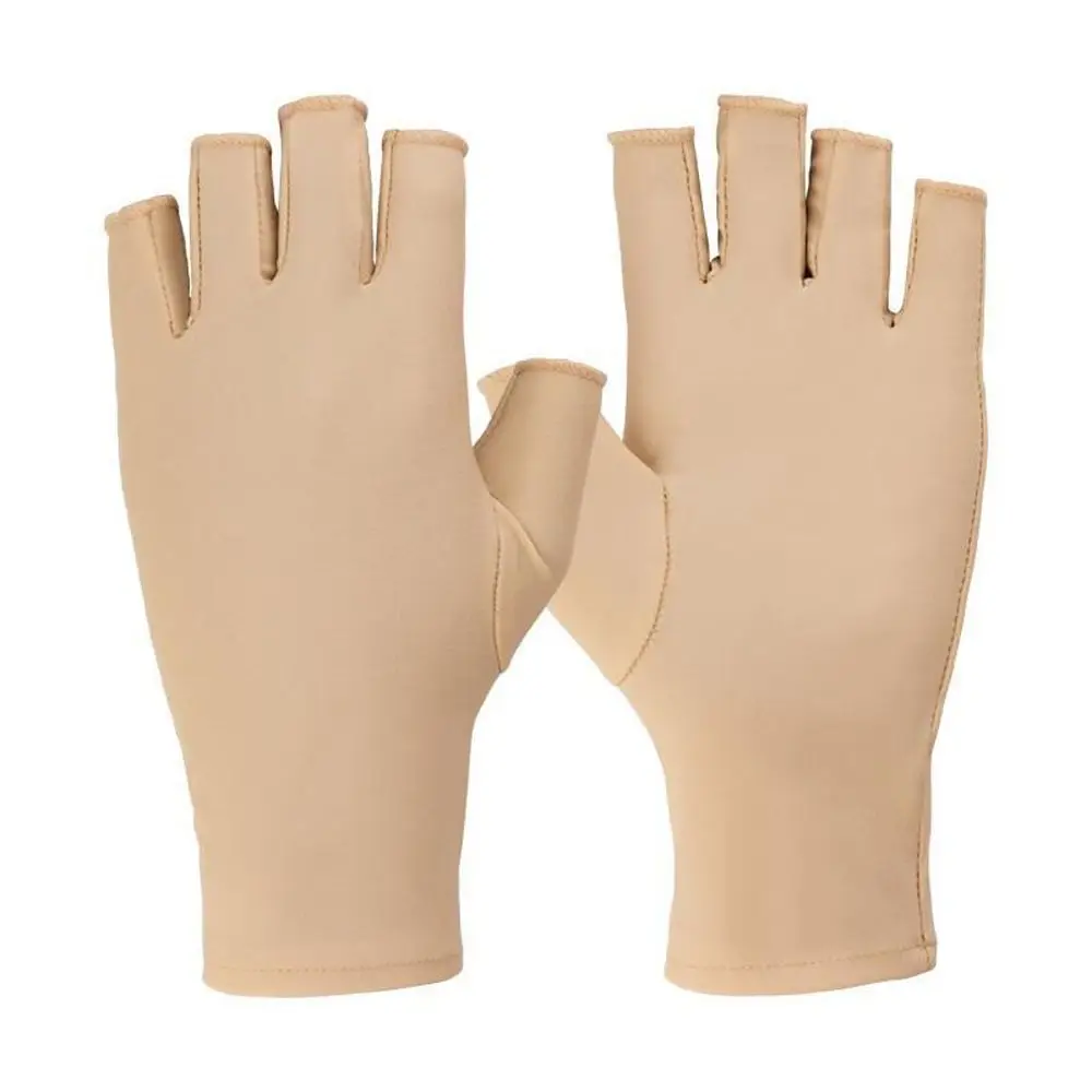 Short Elastic Outdoor Cycling Sunscreen Driving Fingerless Man Mittens Women Gloves Ice Silk Gloves