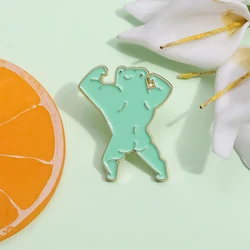 Fitness Frog Enamel Pins Funny Cartoon Froggy Animal Brooches Lapel Badge Backpack Clothes Collar Pin Jewelry Gift for Friend