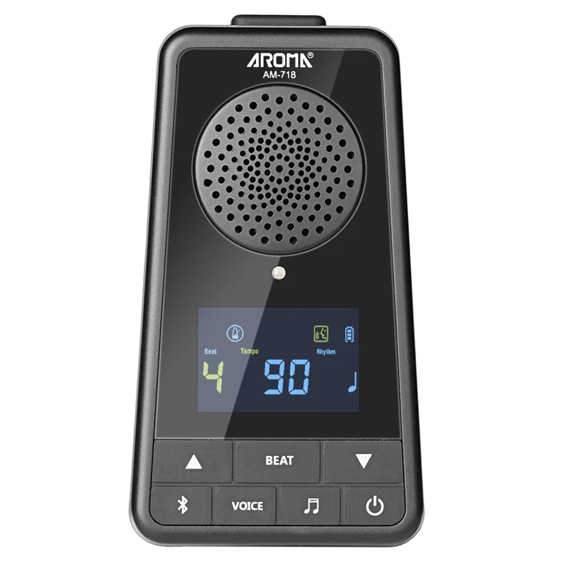 

AROMA AM-718 Электронный метроном Перезаряжаемый вокальный метроном и Bluetooth-динамик для фортепиано, гитары, барабана, скрипки