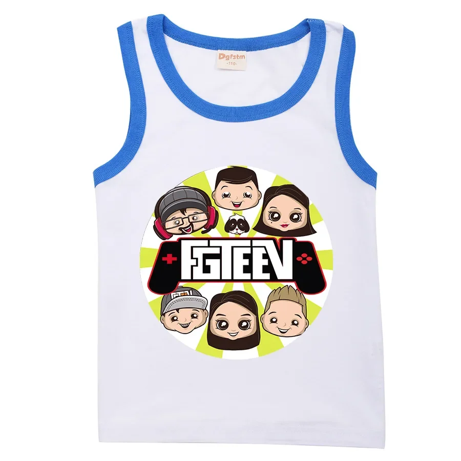 

Youtube FGTeeV T Shirt Kids Summer Clothes Teenager Boys 100% Cotton T-shirts Toddler Girls Sleeveless Tops Children Casual Tees