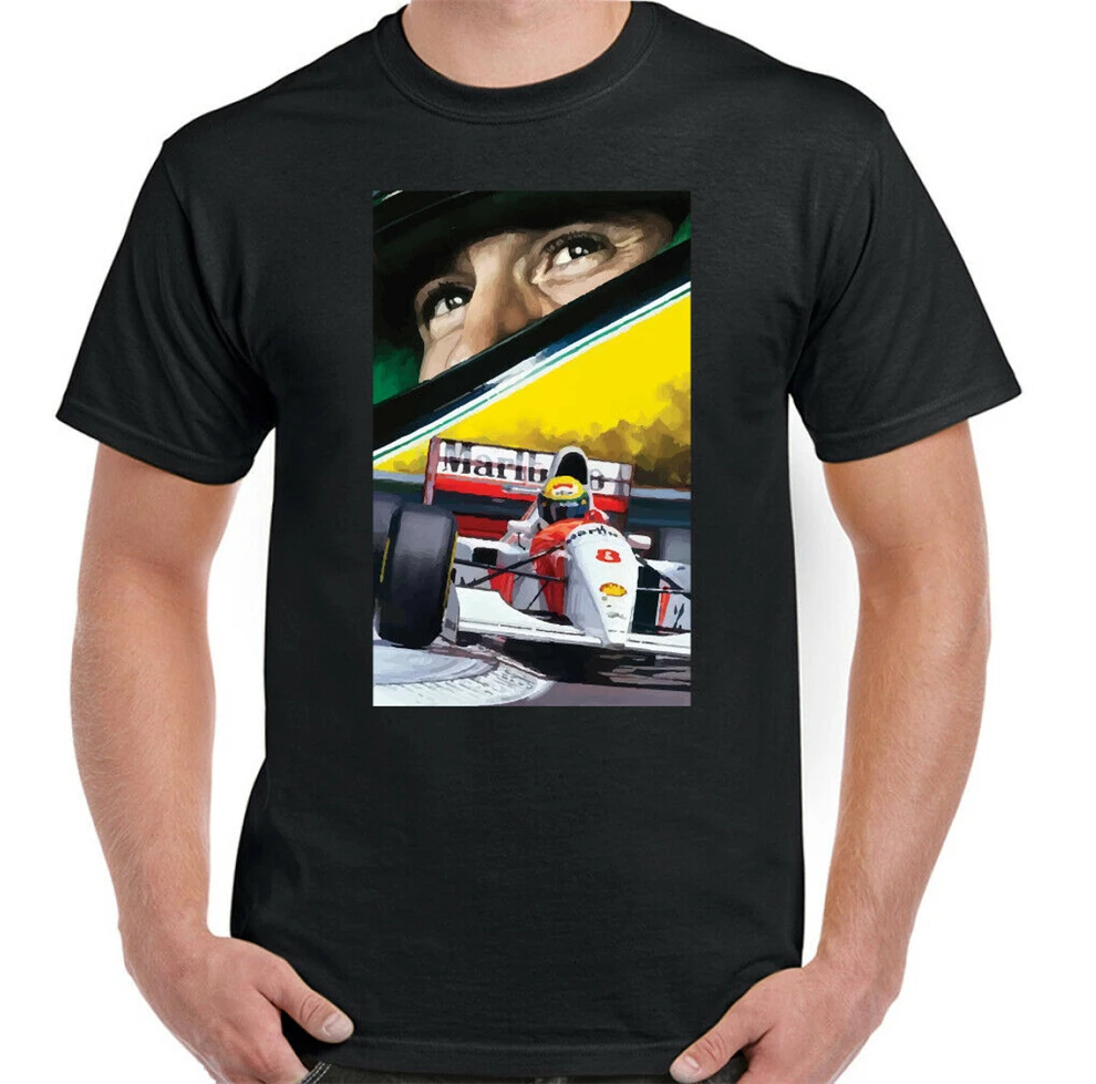 F1 Mens Driver Brazil Brazilian Car Motorsport Unisex Tee Men Clothes T-shirt Ayrton Senna