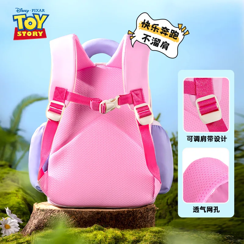 Disney Lotso Kindergarten Bag For Girls Age 2-8 Student Shoulder Orthopedic Backpack Large Capacity Light Water Proof Mochilas