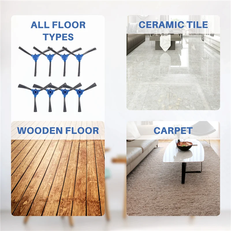 A01V-pièces de rechange compatibles Eufy Robovac 11S, Robovac 30, Robovac 30C T2120 Robovac 15C, accessoires 8 brosses latérales