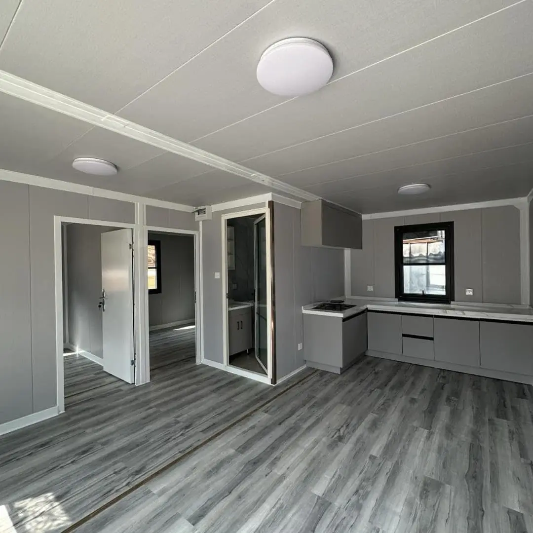 منزل صغير فاخر قابل للتوسيع بطول 20 قدم للبيع، منزل حاوية جاهز قابل للطي 2 غرفة نوم 1 غرفة معيشة 1 حمام #3