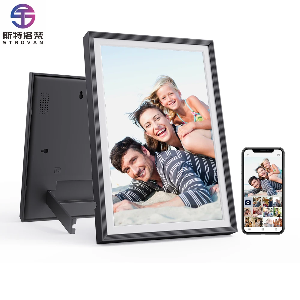 

Touch Screen Wall Mountable 10.1 Inch WiFi Smart Electronic Digital Photo Frames with Slideshow Share Photos From Anywhere
