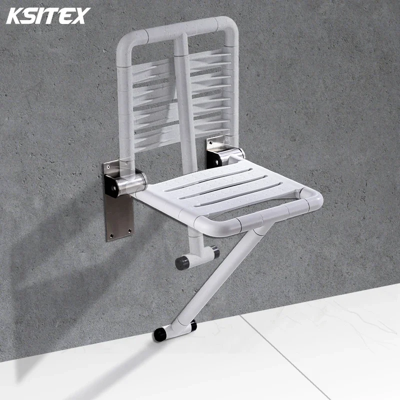 Wall Folding Seat Bench Bath Chair Bathroom Steel Shower Stool