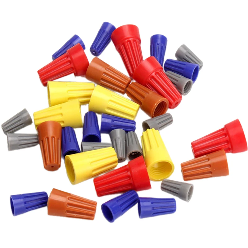 50/100Pcs P1/P2/P3/P4/P6 Spring Cap Crimp End Terminal Insulated Cable Closed Terminal Wire Joint Quick Wire Connector