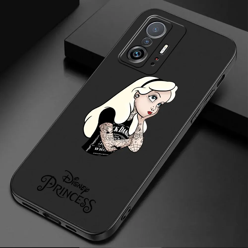 Disney Princess Tattoo Case For Xiaomi Mi Poco X3 NFC 11 Lite 11T Pro X5 X4 M3 M4 F3 12 10T 9T F1 C40 Soft Funda TPU Phone Cover