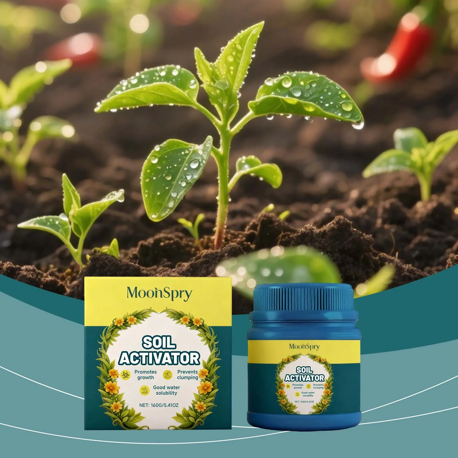 

Soil Activator - Loosens Soil & Nourishes Plants, Universal for All Potted Plants, Organic Gardening Fertilizer for Beginners