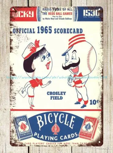 contemporary home decor 1965  Scorecard Scorebook tin sign